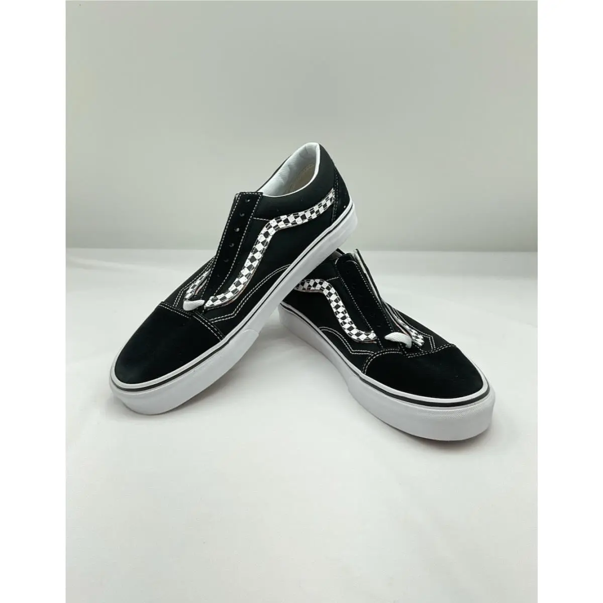 Vans Old Skool Sidestripe V Black/true White Men`s Size 12