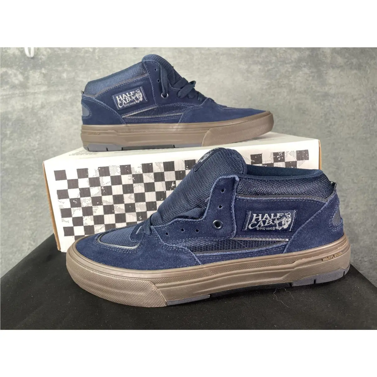 Vans Skate Half Cab Shoes Mens 11 Navy Dark Gum Wafflecup Stash Pocket