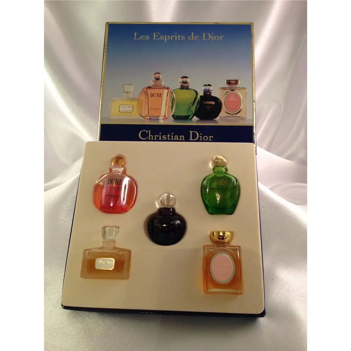 Vintage Christian Dior 5 Pieces Coffret Esprits De Parfum. Rare