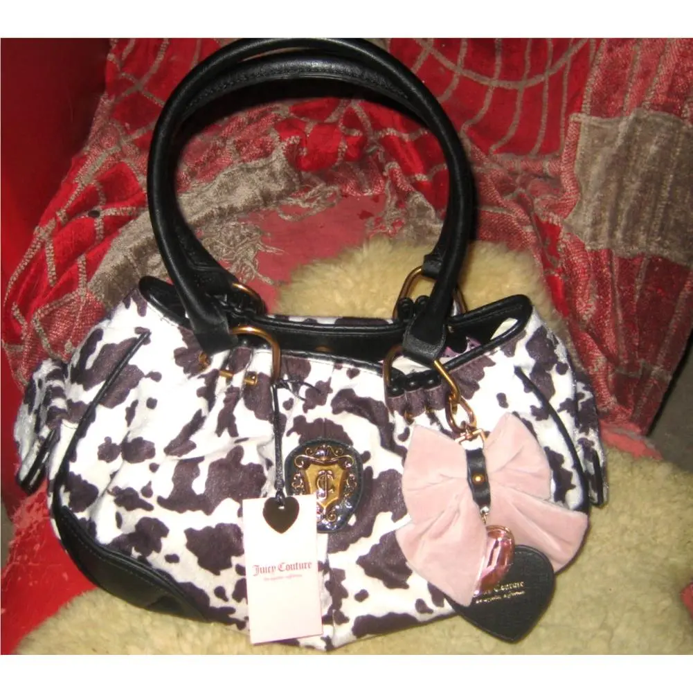 Lovely Juicy Couture Romance Cowprint Satchel Handbag