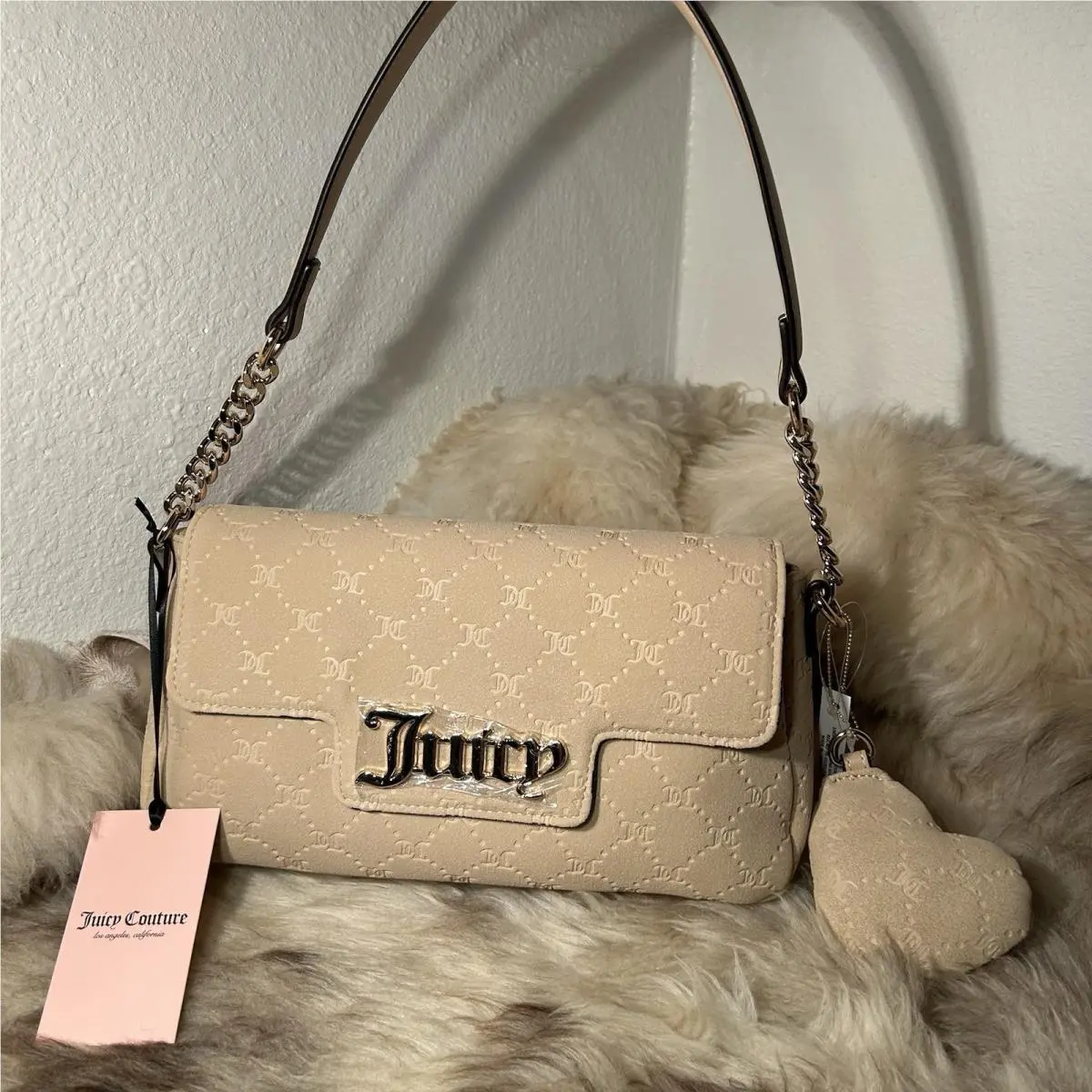 Juicy Couture She’s The Moment Flap Shoulder Bag - Buff Beige