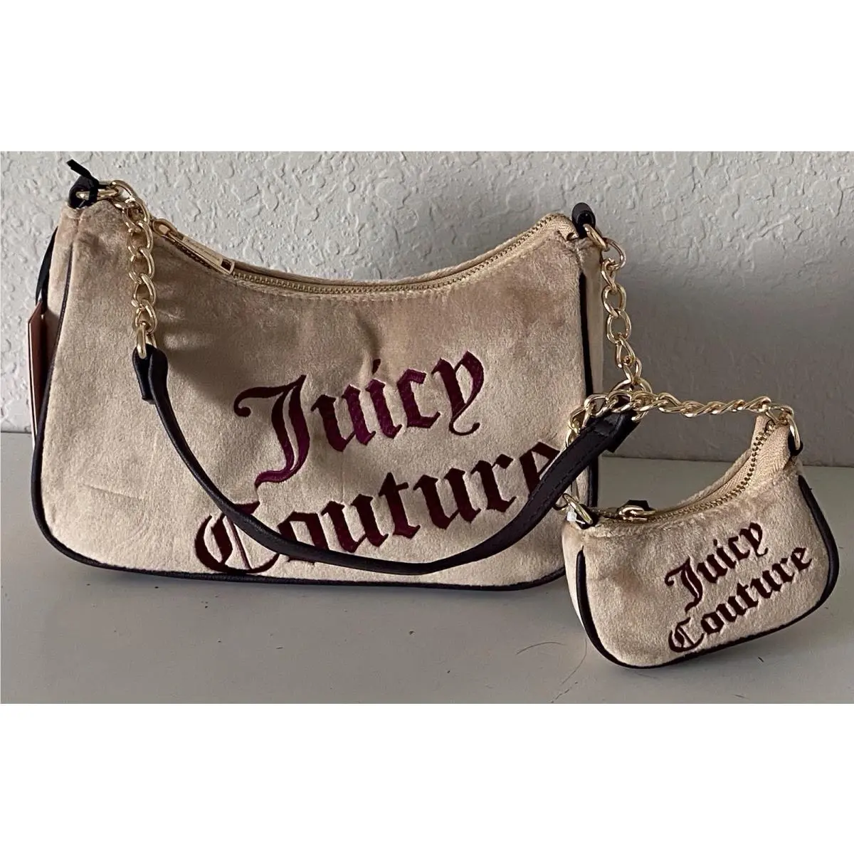 Pecan Chocolate Better Together Hobo Bag with Mini Bag by Juicy Couture