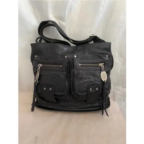 Juicy Couture Downtown It Girl Rebel Crossbody Bag Black YHRU1632