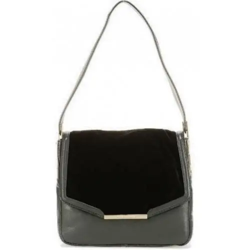 Juicy Couture Handbag Deco Glam Shelby Satchel Leather Black
