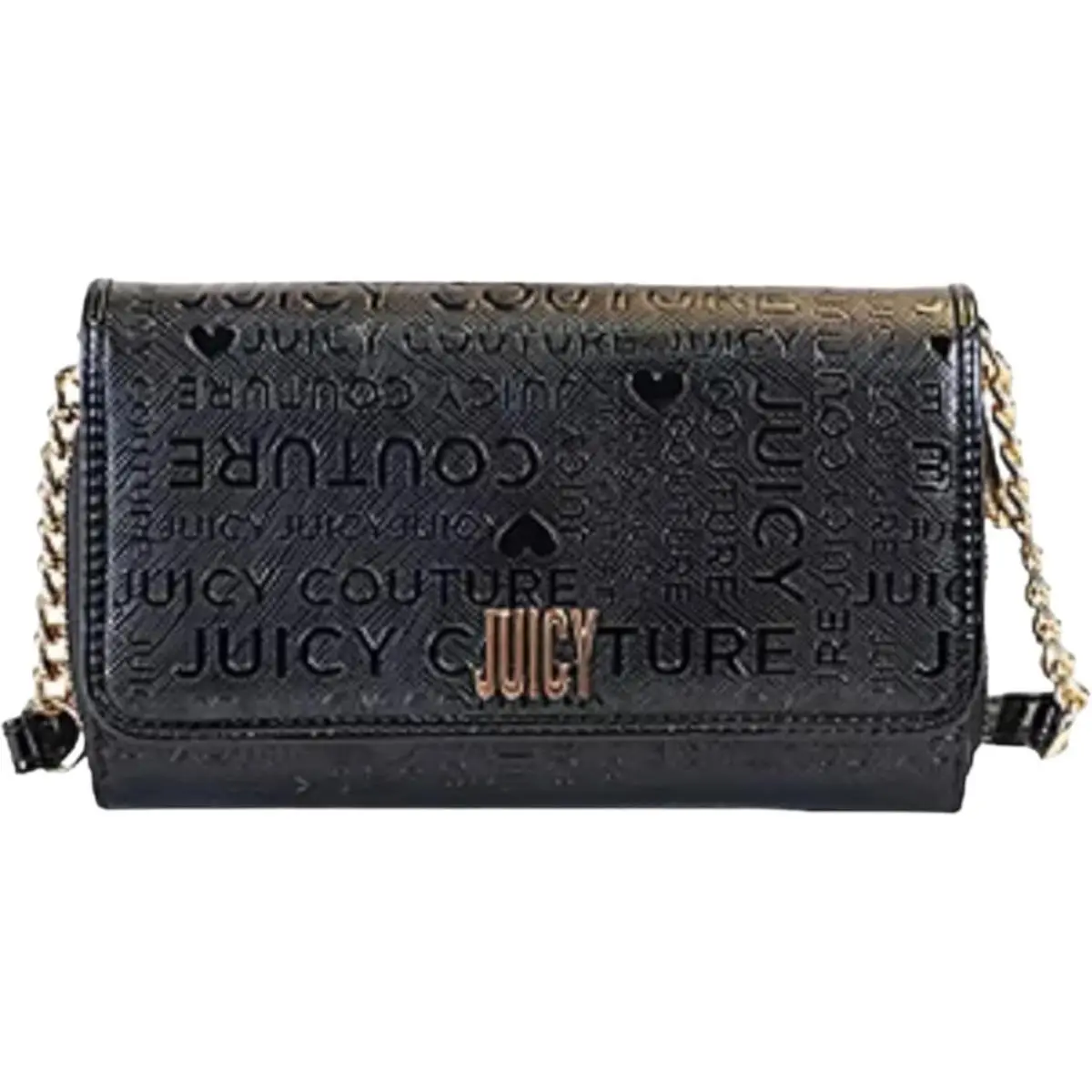 Juicy Couture Women’s Chain My Heart Wallet on a String Crossbody Liquorice