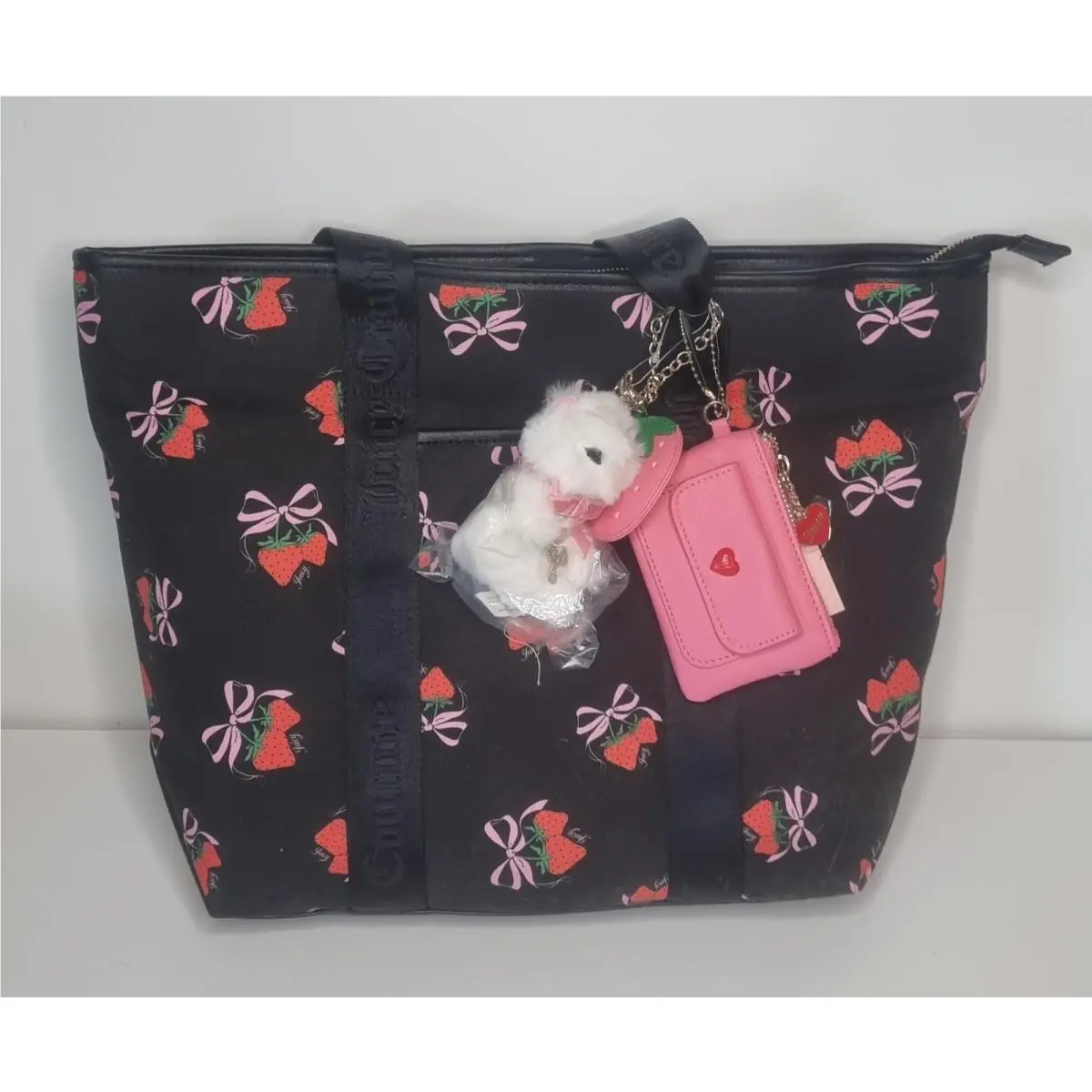 Juicy Couture Strawberry Festival Tote Bag Daydreamer Black
