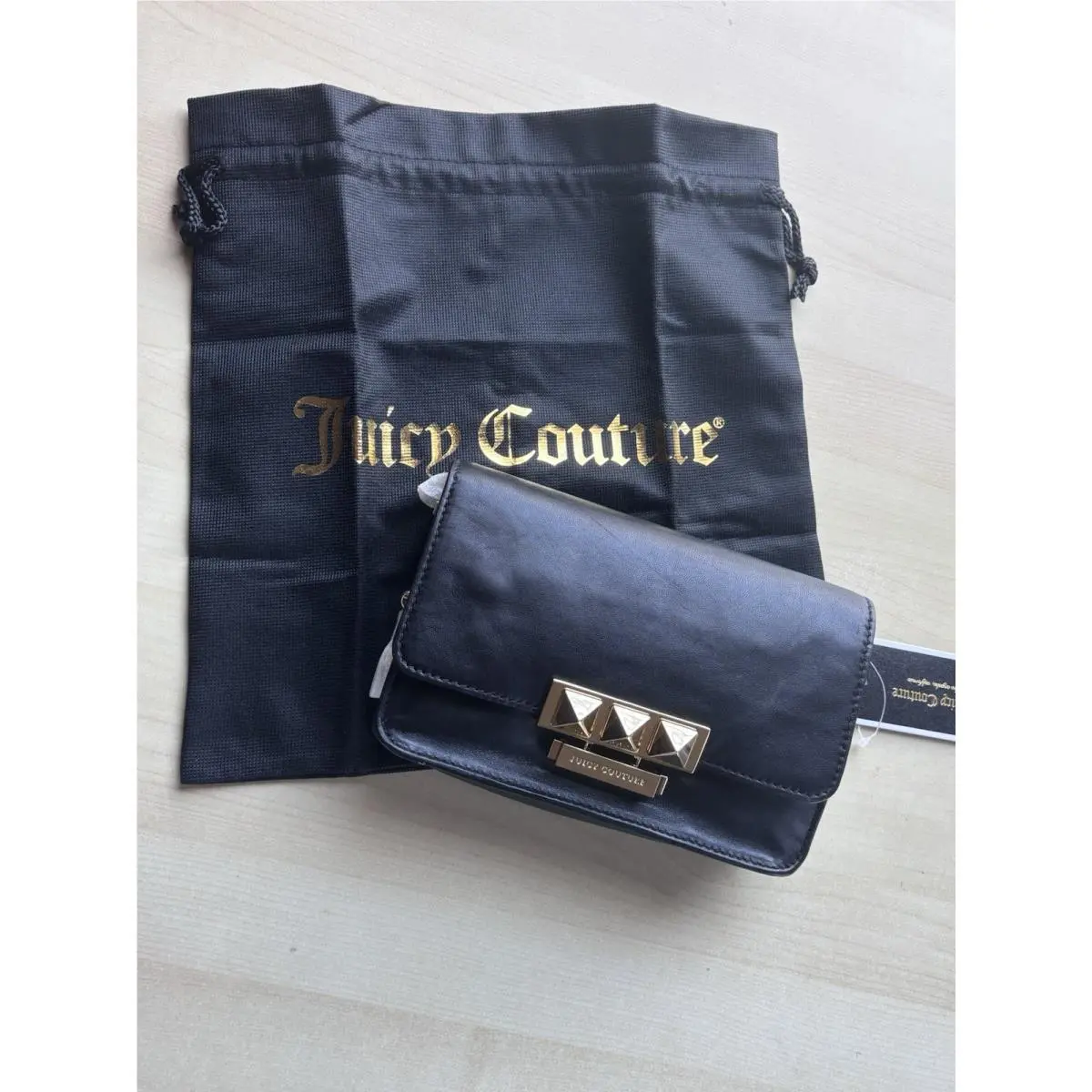 Juicy Couture Couture Rockstar Leather Crossbody Black YHRU4040
