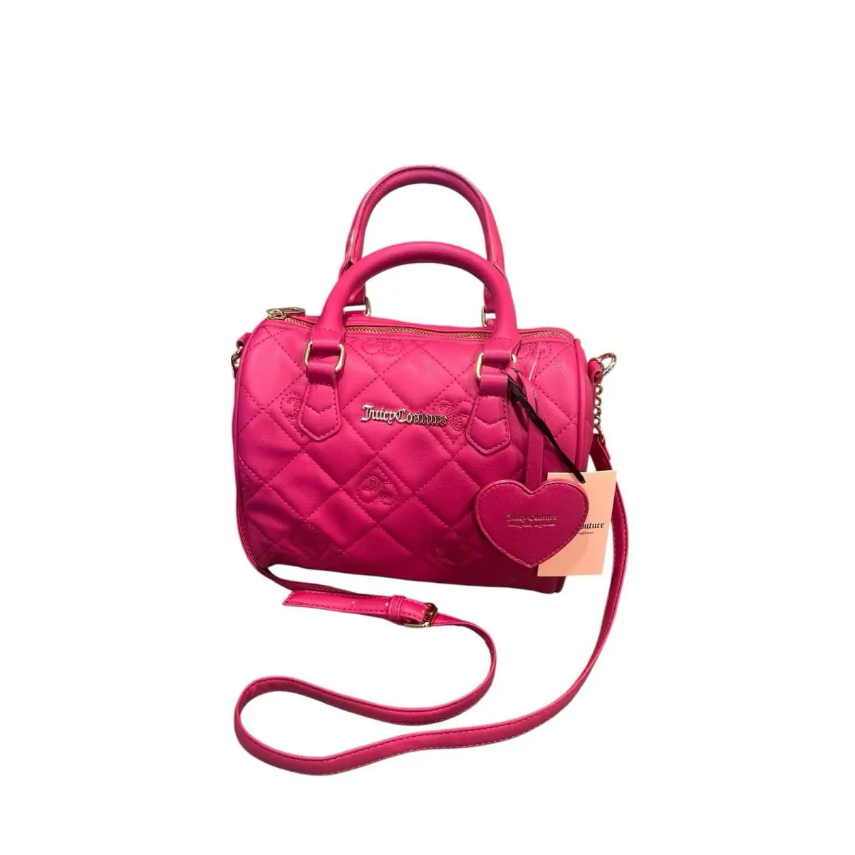 Juicy Couture Fame Satchel Bag Purse Raspberry Tart Crossbody Shoulder
