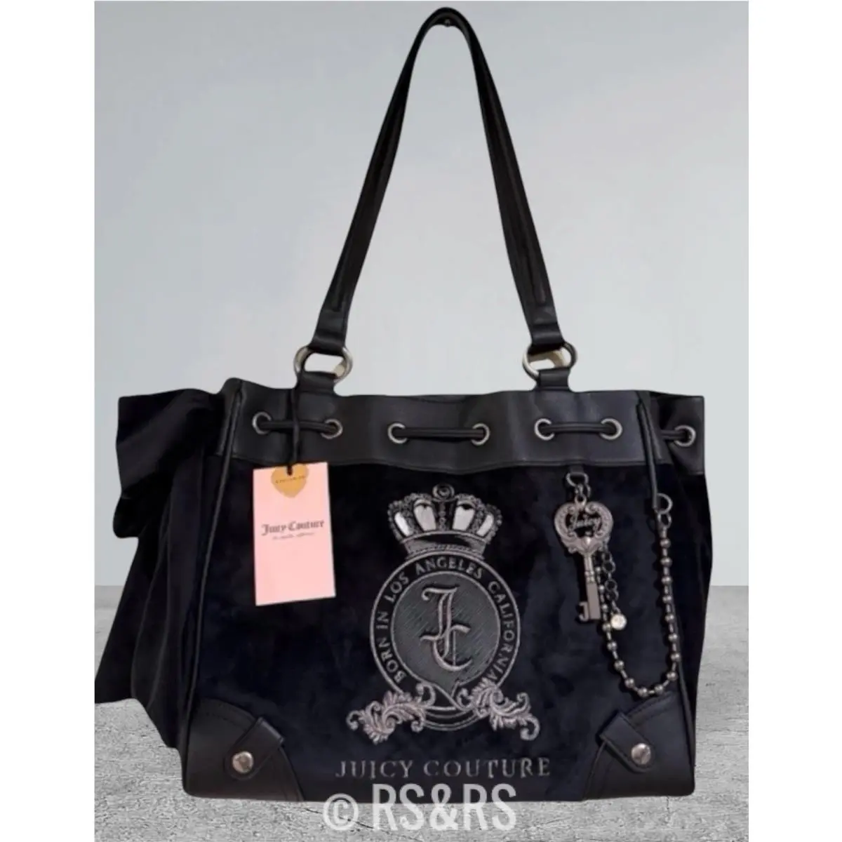 Viral Juicy Couture Classic Black Liquorice Lover Tote Daydreamer Bag