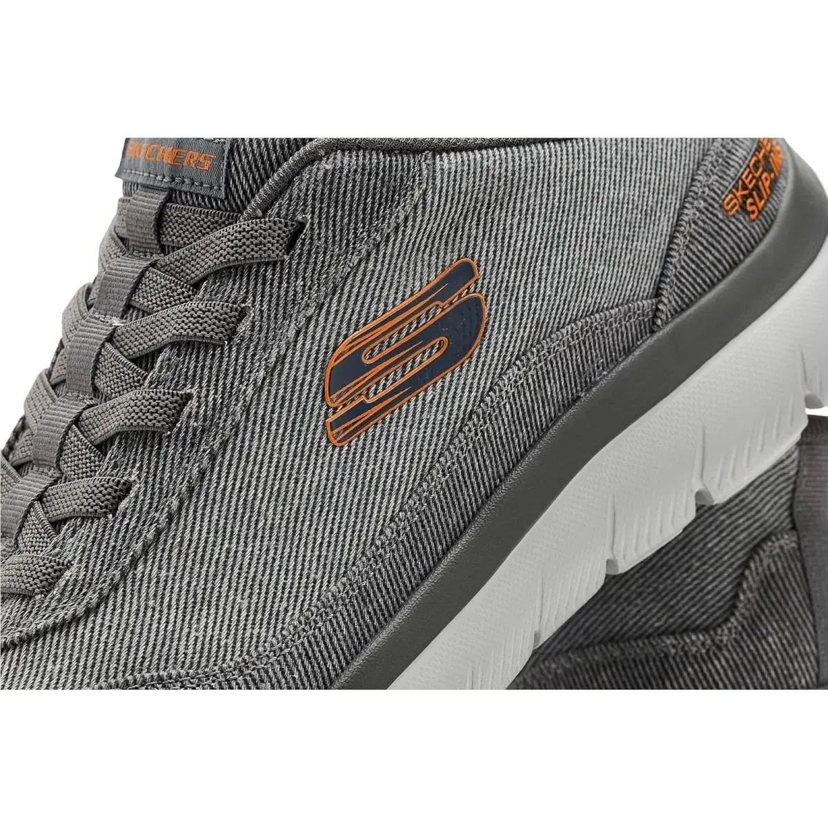 Skechers shoes - Charcoal/Orange 4