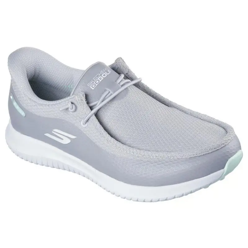 Womens Skechers Slip Ins GO Golf Flight Moc Light Gray Mesh Shoes