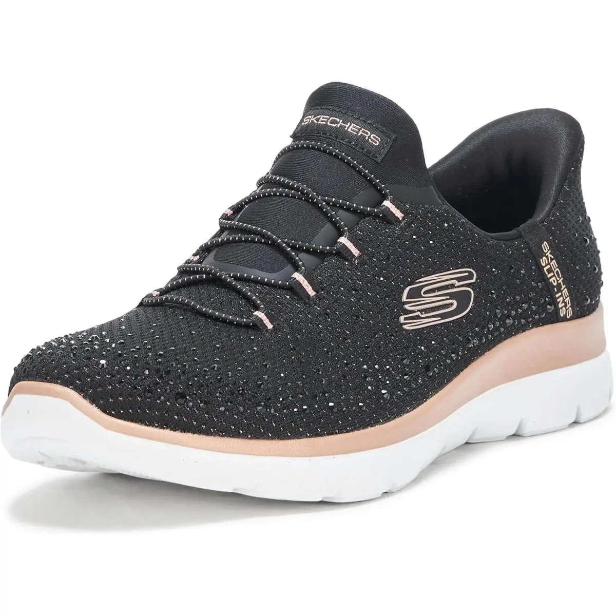 Skechers Women`s Summits-brilliant Shine Hands Free Slip-ins