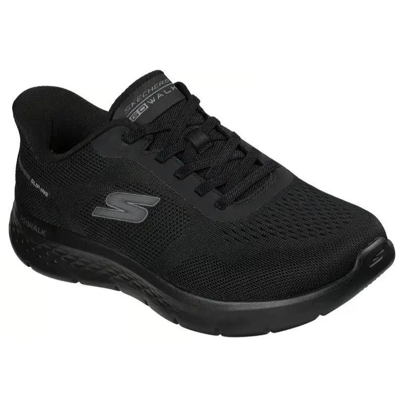 Womens Skechers Slip Ins GO Walk Flex Azriel Black Mesh Shoes