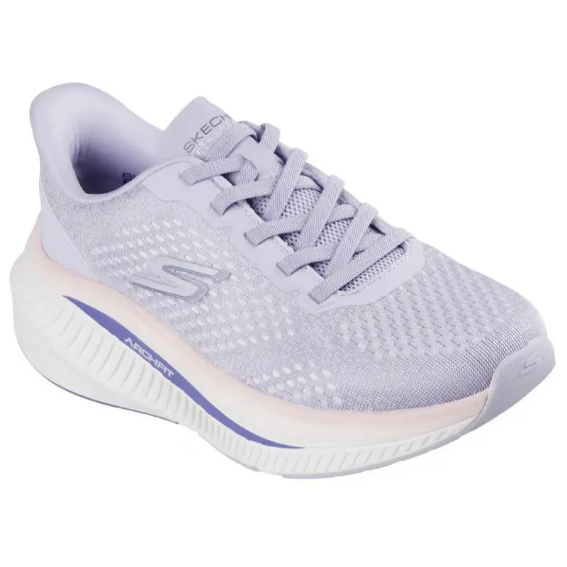 Womens Skechers GO Walk Max Cushioning Arch Fit Roslyn Lavender Mesh Shoes - Purple