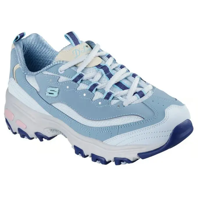 Womens Skechers D`lites Retro Radiance Blue Multi Durabuck Shoes