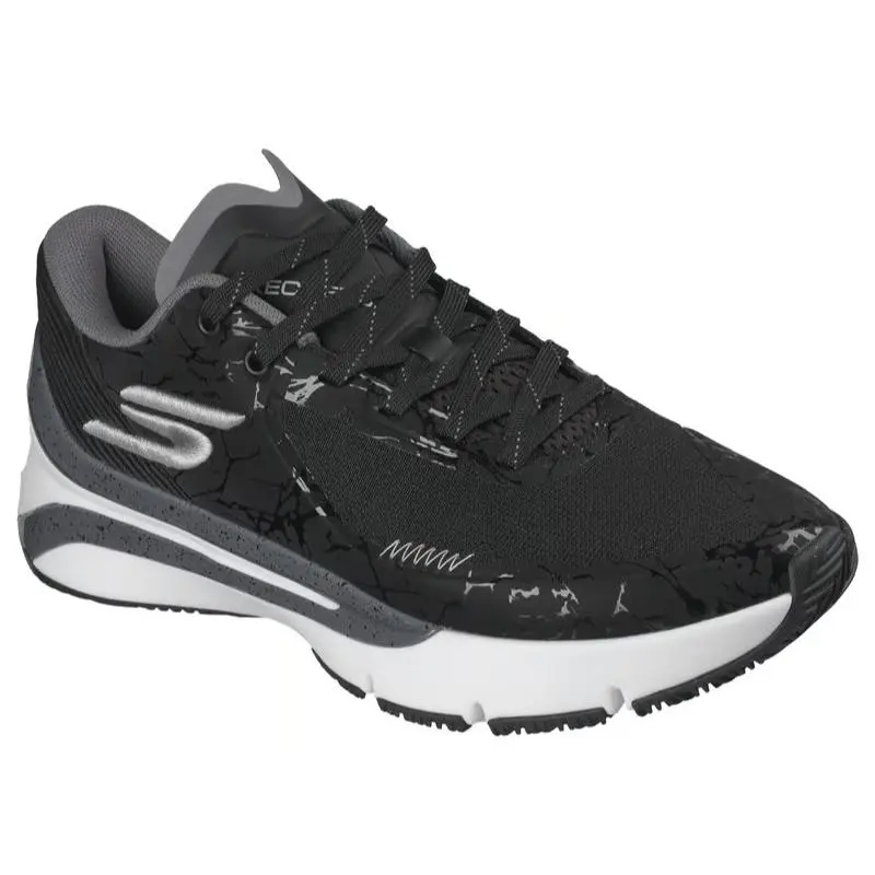 Womens Skechers Skx Full Court Press Black Mesh Shoes - Black