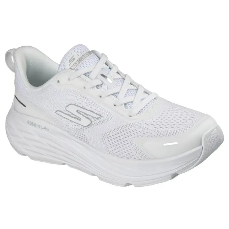 Womens Skechers Max Cushioning Elite 3 White Mesh Shoes - White