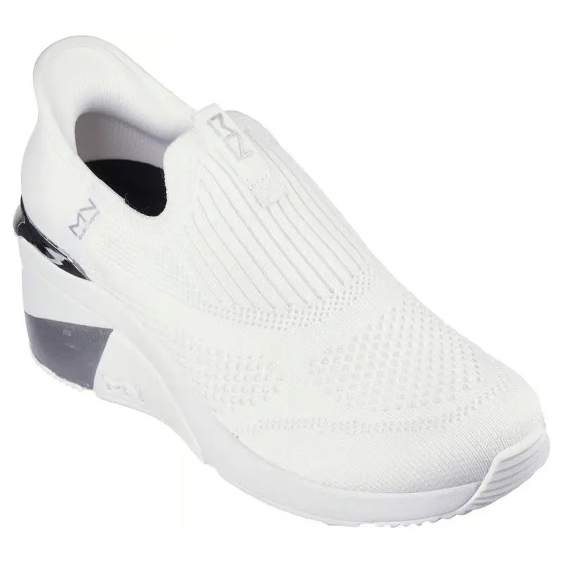 Womens Skechers Mark Nason A Wedge Crecent White Knit Shoes