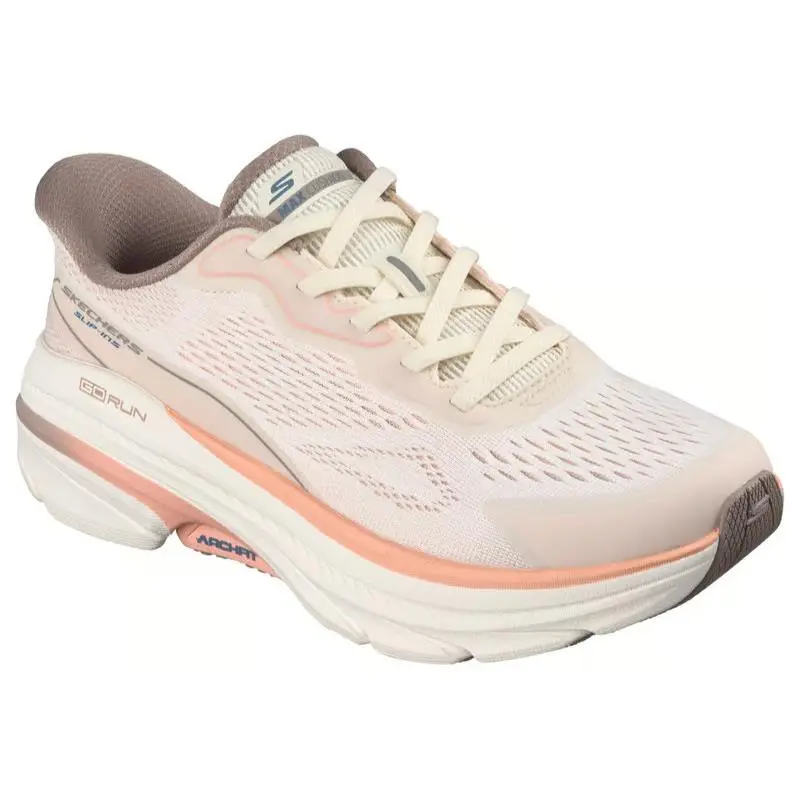 Womens Skechers Slip Ins Max Cushioning Arch Fit 2.0 Azusah Peach Mesh