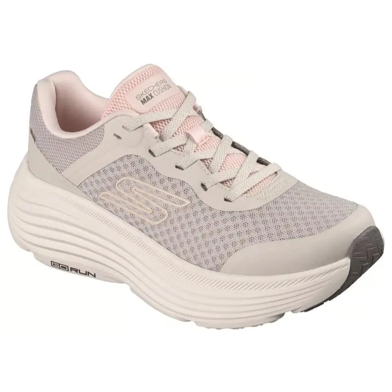 Womens Skechers Max Cushioning Endeavour Natural Mesh Shoes - Beige