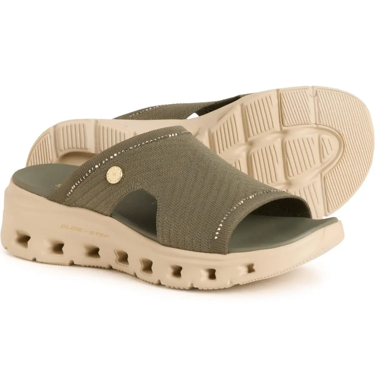 Skechers Martha Stewart Glide Step Sandals Womens Yoga Foam Comfort