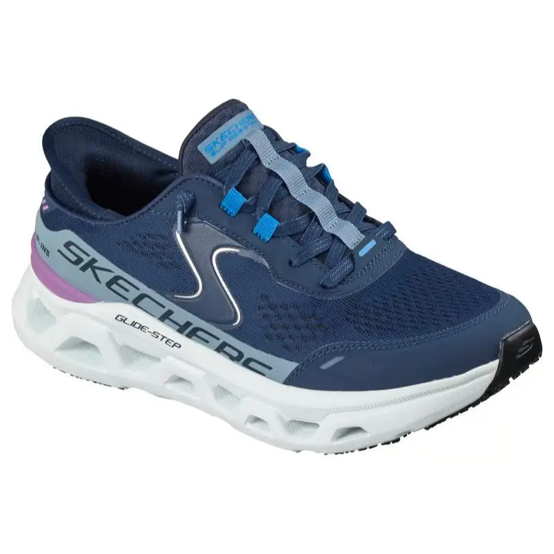 Womens Skechers Slip Ins Work Slip Resistant Glide Step Altus Navy Blue Mesh - Blue