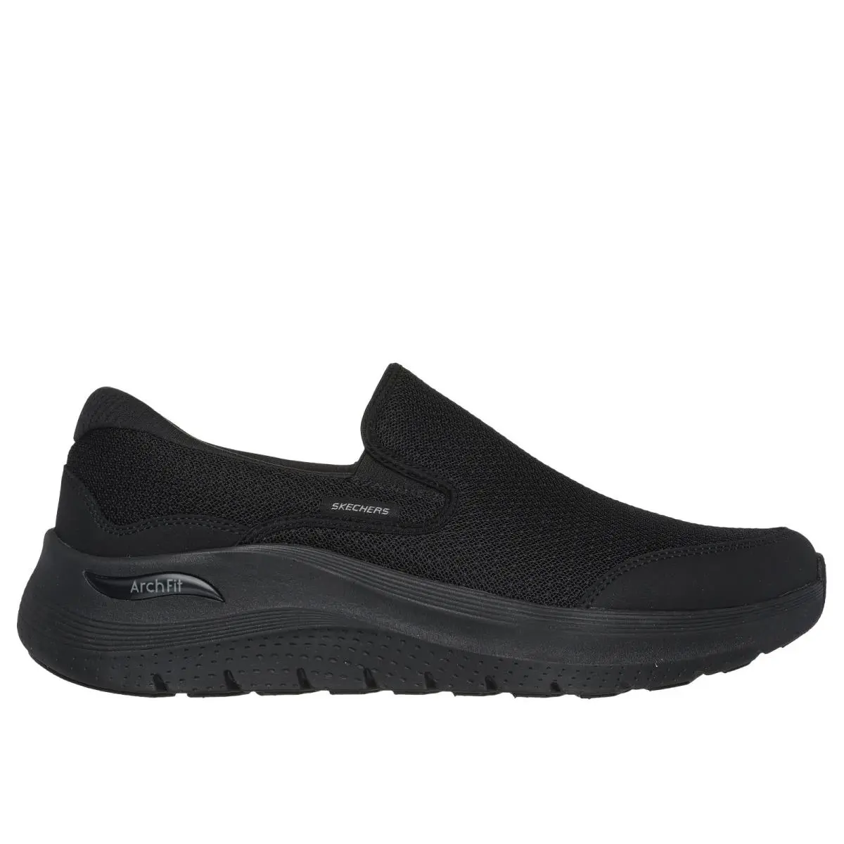 Skechers Shoes Men Black Comfort Slip On Extra Wide Arch Fit Sport Casual 232706