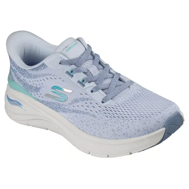 Womens Skechers Slip Ins Arch Fit 3.0 Light Blue Mesh Shoes