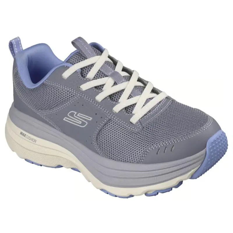 Womens Skechers Relaxed Fit Max Cushioning Zirrus Cobble Gray Blue Mesh