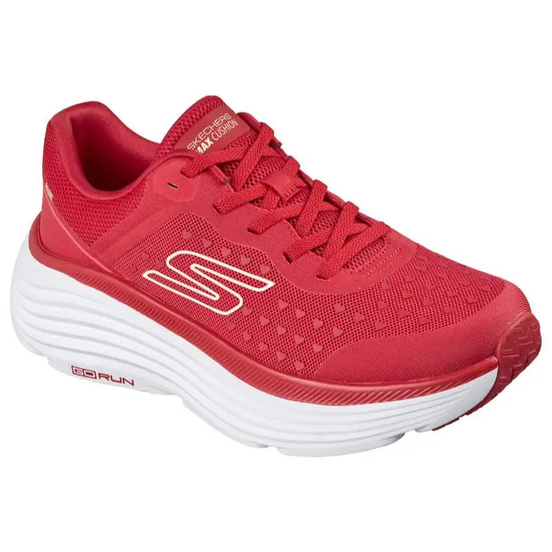 Womens Skechers Max Cushioning Endeavour Cupid`s Bow Red Mesh Shoes