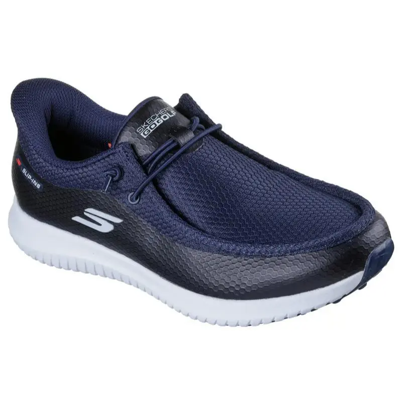 Womens Skechers Slip Ins GO Golf Flight Moc Navy Mesh Shoes