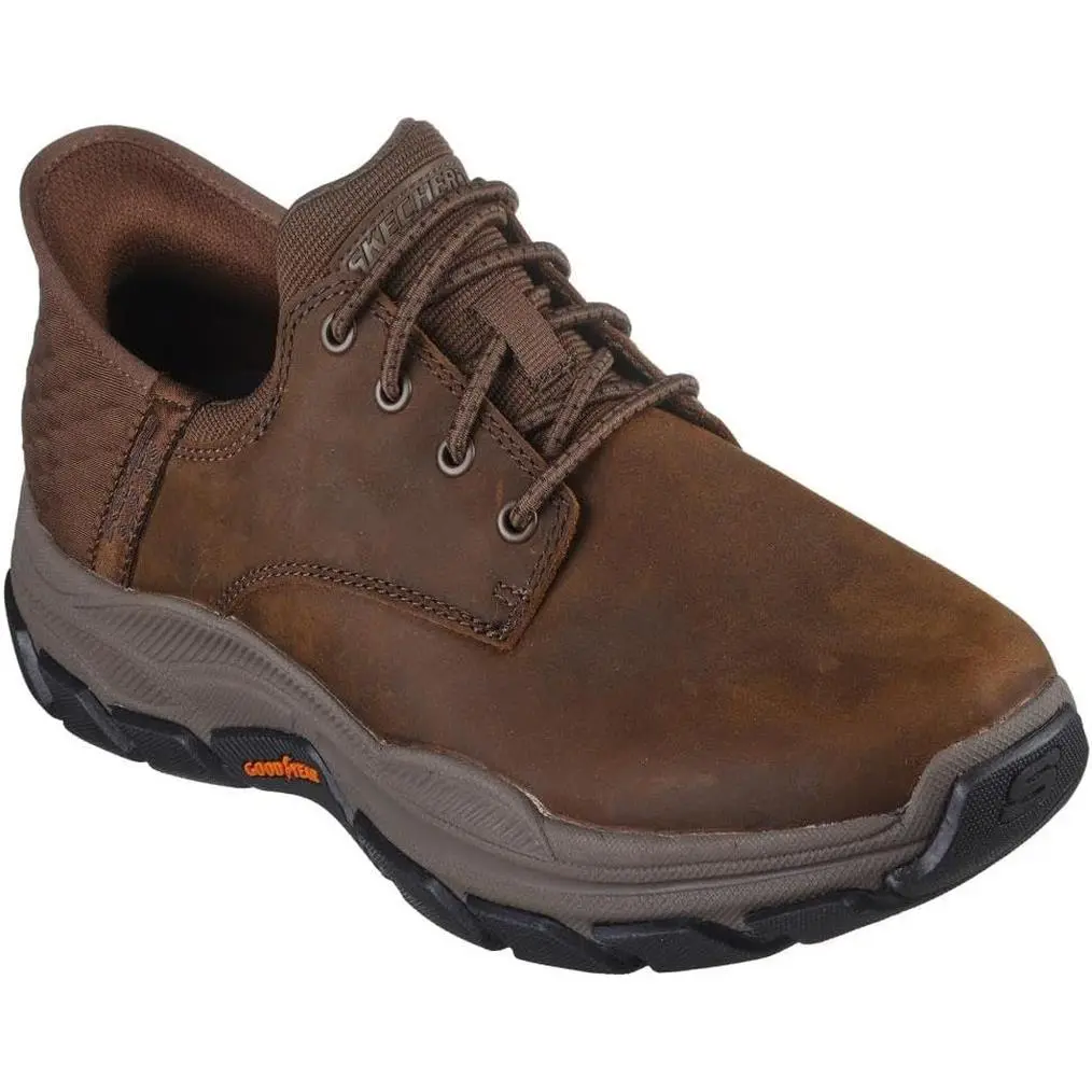 Skechers Men`s Usa Respected - Garrett Leather Round Toe Bungee Lace Slip-ins