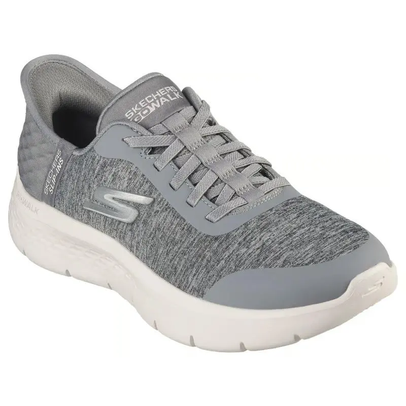 Womens Skechers Slip Ins GO Walk Flex Dacey Gray Mesh Shoes