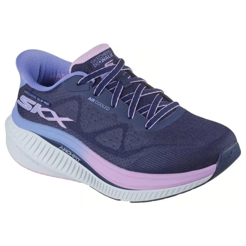 Womens Skechers Slip Ins GO Walk Max Cushioning Navy Lavender Monomesh