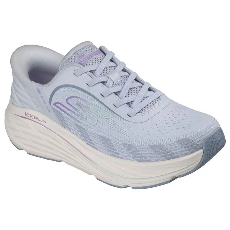 Womens Skechers Slip Ins Max Cushioning Elite 3 Lenara Light Blue Mesh