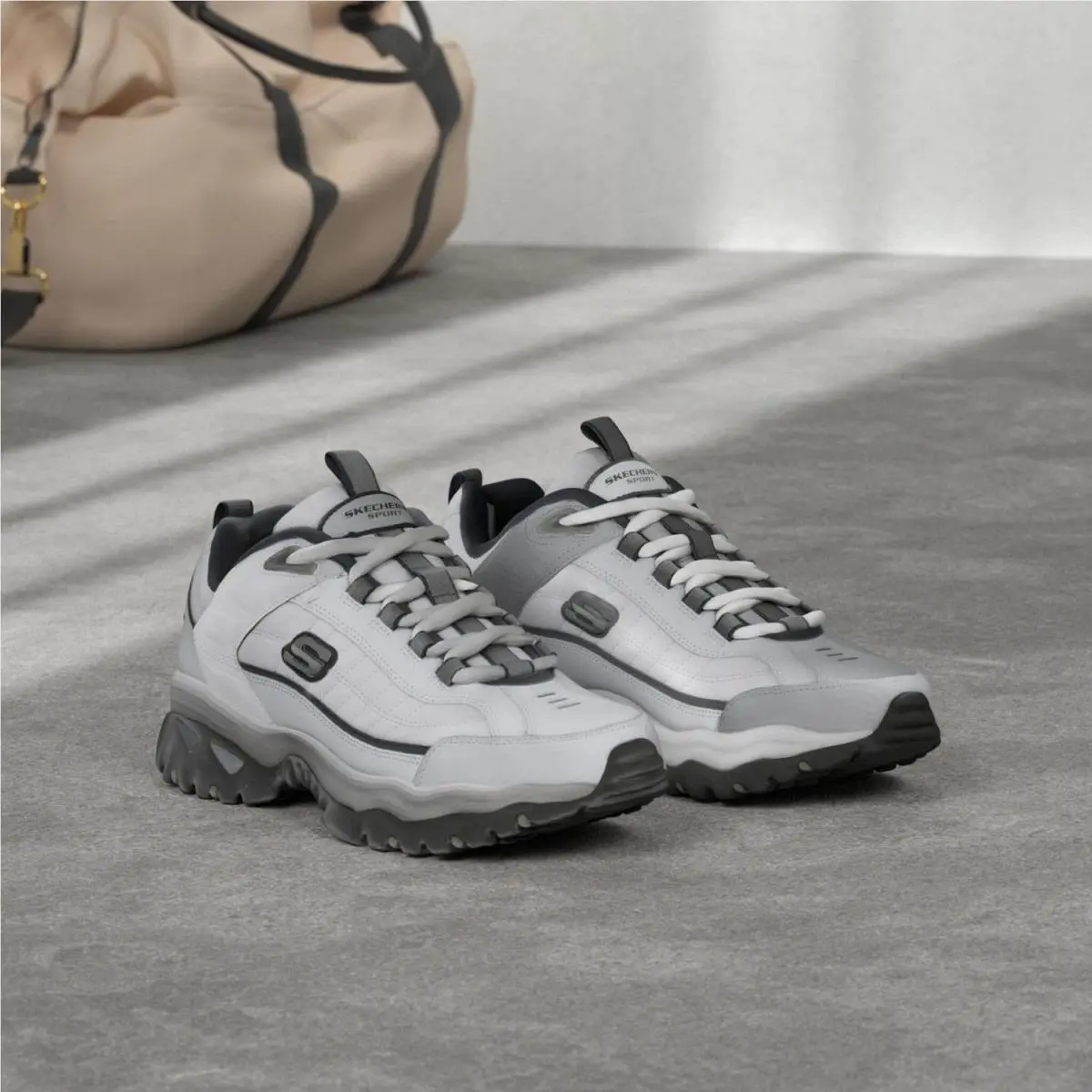 Skechers shoes - WHITE/NAVY 14