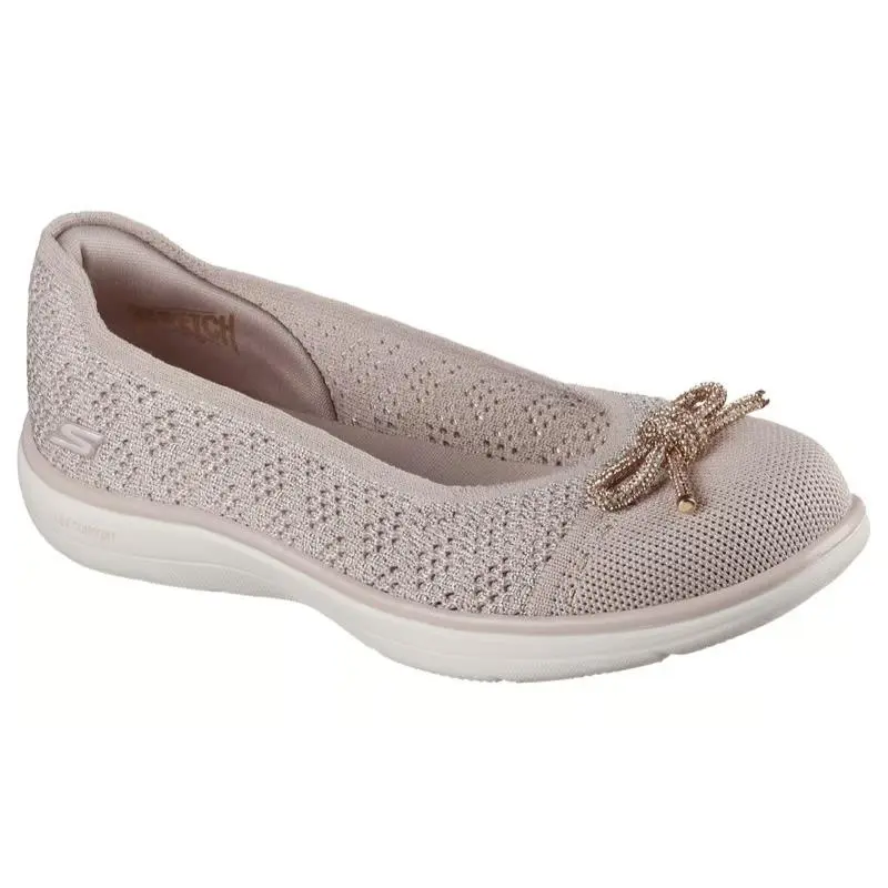 Womens Skechers ON The GO Flex Radiant Splendid Taupe Knit Shoes