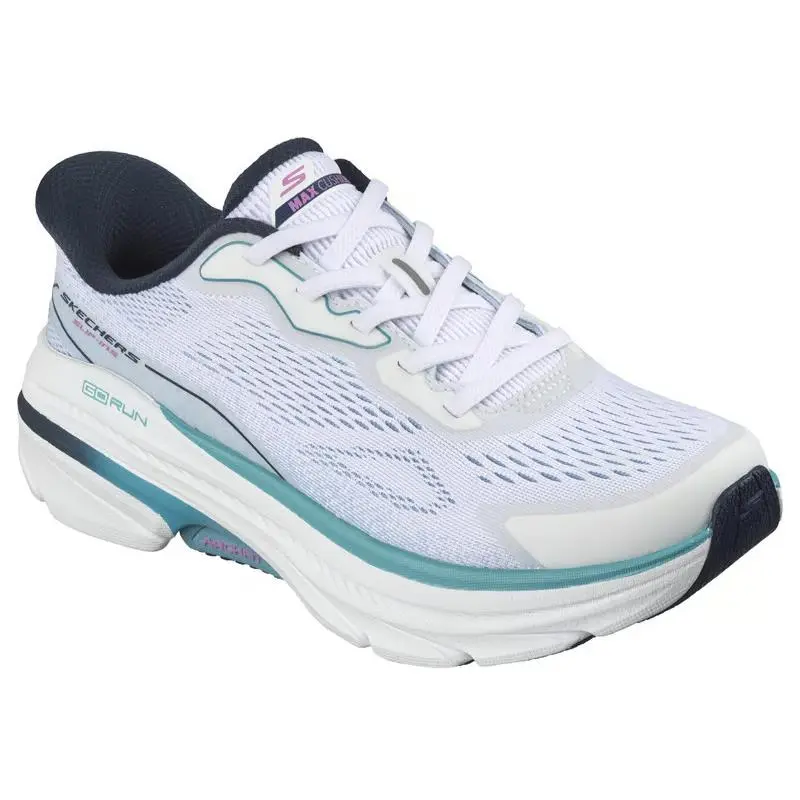 Womens Skechers Slip Ins Max Cushioning Arch Fit 2.0 Azusah White Aqua Mesh