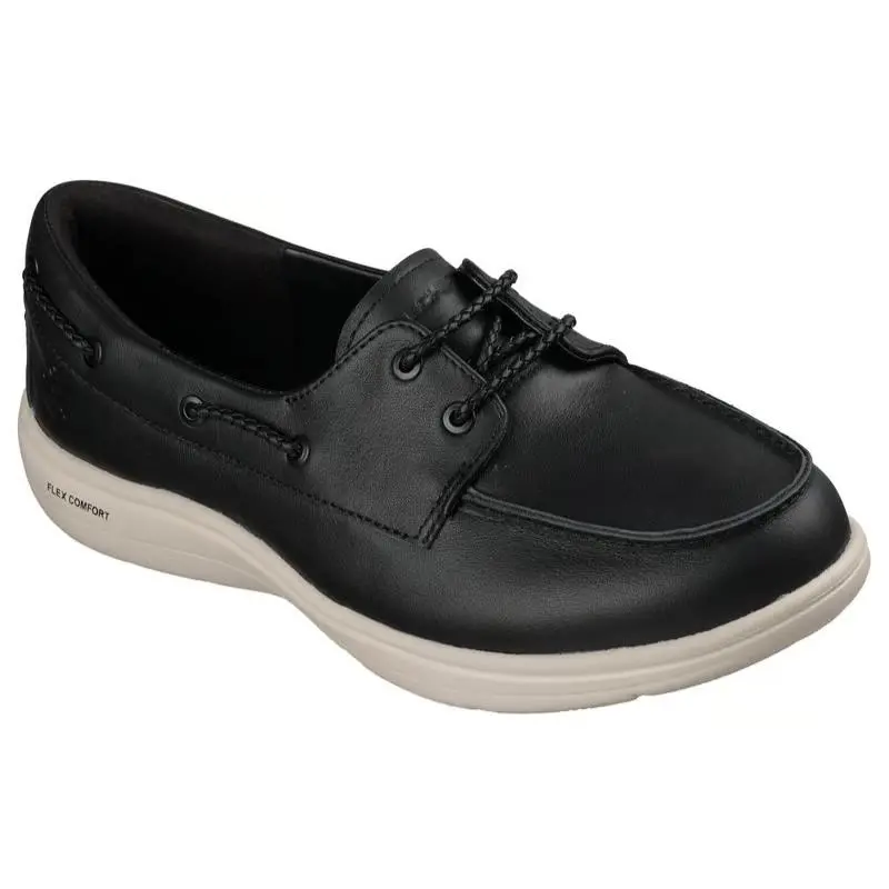 Womens Skechers ON The GO Flex Radiant Kari Black White Leather Shoes
