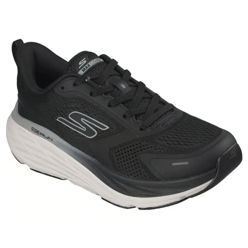 Womens Skechers Max Cushioning Elite 3 Black White Mesh Shoes