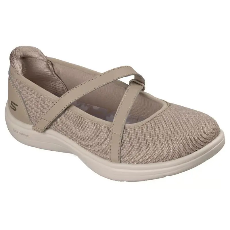 Womens Skechers ON The GO Flex Radiant Kimberly Taupe Mesh Shoes