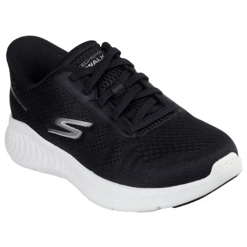 Womens Skechers Slip Ins GO Walk Now Khloe Black White Mesh Shoes