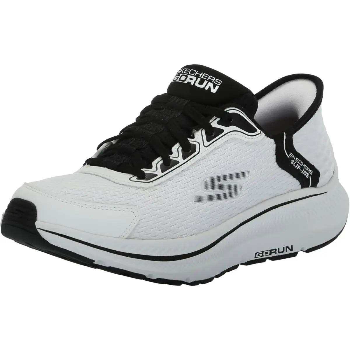 Skechers Men`s Go Run Consistent 2.0 Empowered Sneaker - Black/White