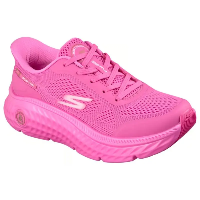 Womens Skechers Slip Ins Max Cushioning Hyper Craze 2.0 Hot Pink Mesh Shoes - Pink