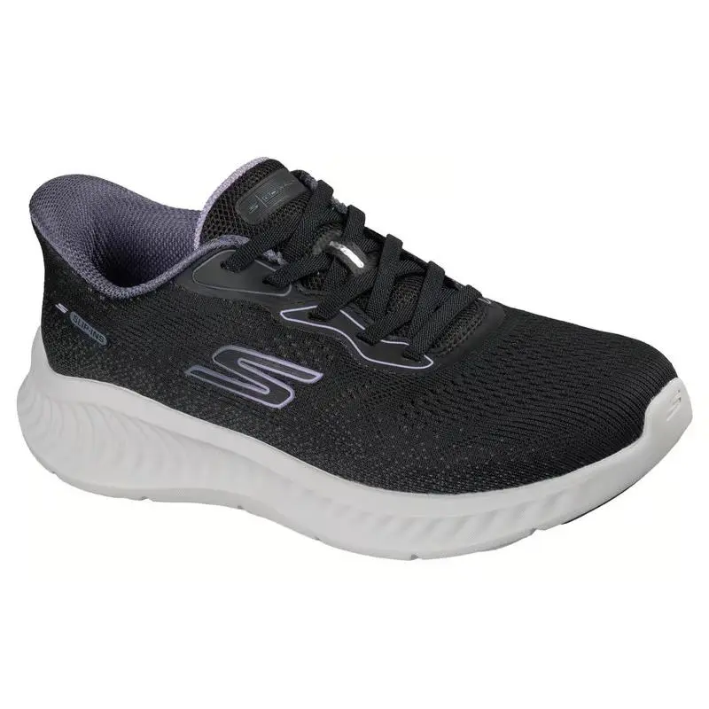 Womens Skechers Slip Ins GO Walk Now Parker Black Mesh Shoes