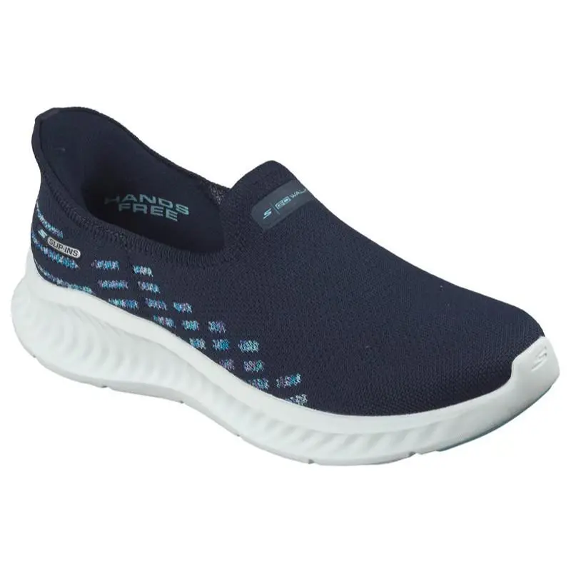 Womens Skechers Slip Ins GO Walk Now Dreamy Navy Multi Knit Shoes