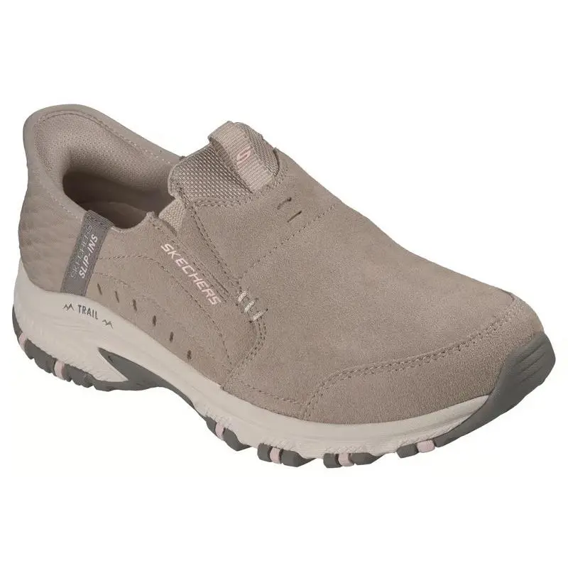 Womens Skechers Slip Ins Hillcrest Sunapee Taupe Suede Shoes