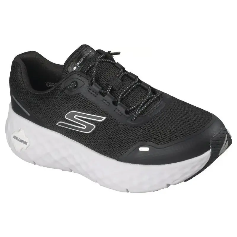 Womens Skechers GO Walk Max Cushioning Flex Black White Mesh Shoes
