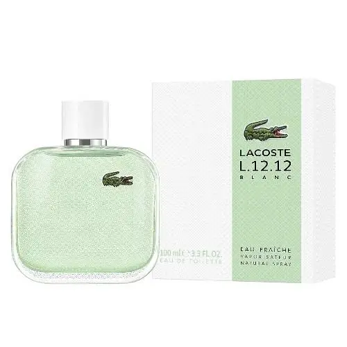 L.12.12 Blanc Eau Fraiche  3.3 oz Eau de Toilette Cologne For Men by Lacoste