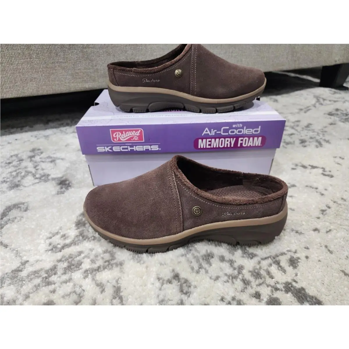 Skechers Woman Size 9.5 Relaxed Fit Easy Goin Lovely Latte Clog 169107/Chocolate